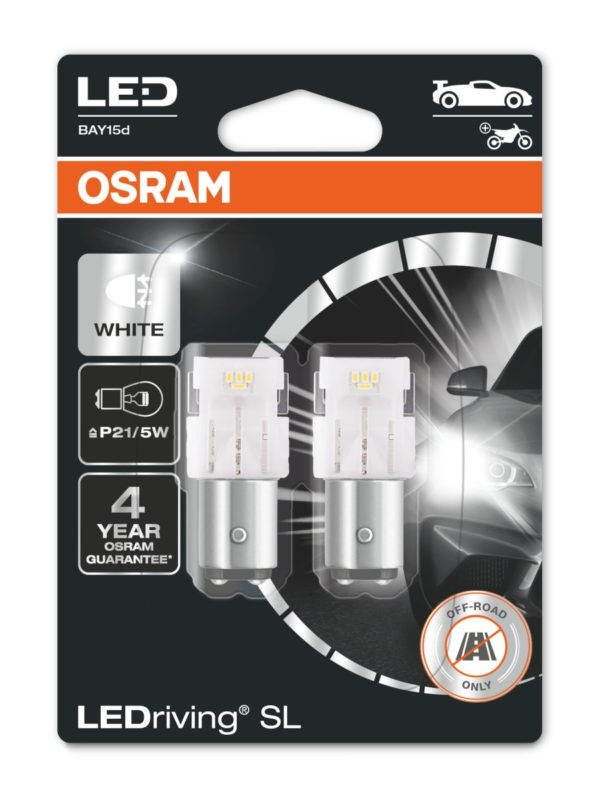 Osram LEDriving® 7528DWP-02B 2W/12V BAY15d ≠ "P21/5W" White 6000K