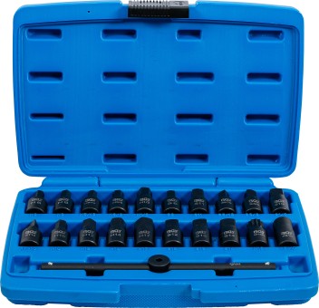 Jeu de douilles de vidange | 10 mm (3/8") | 21 pièces