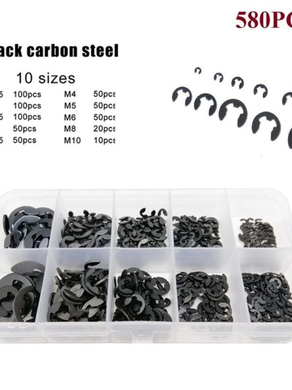 Assortiment de circlips profil E - Set 10 Tailles 1.5-10mm